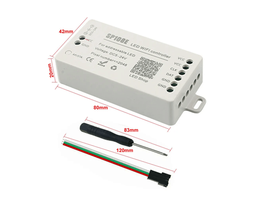 Hoja de datos de especificaciones del controlador LED SP108E.pdf